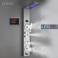 ΣΤΗΛΗ ΥΔΡΟΜΑΣΑΖ LOTUS® INOX 304 ΣΤΗΛΗ ΝΤΟΥΣ ΜΕ LED & ΨΗΦΙΑΚΗ ΟΘΟΝΗ  9 ΕΞΟΔΩΝ - ΔΩΡΕΑΝ ΜΕΤΑΦΟΡΙΚΑ